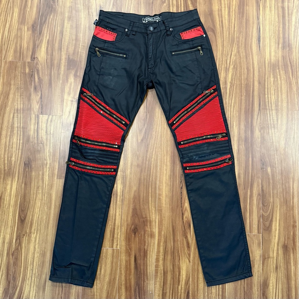 Black & Red Robin’s Jeans
